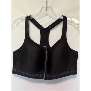 Under Armour compression front zip sport bra, size 40 C